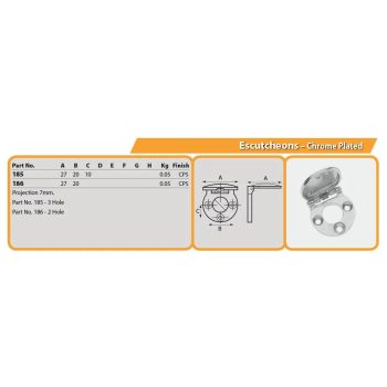 Escutcheon - 3 Hole - Image 2