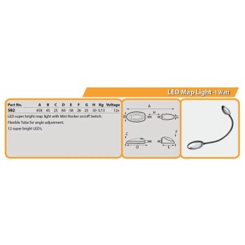 LED Map light - 1W  12 volt - Image 2