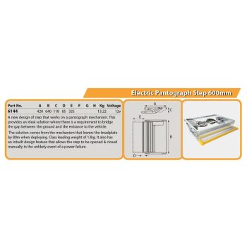 Electric Pantograph Step  600mm - Image 2