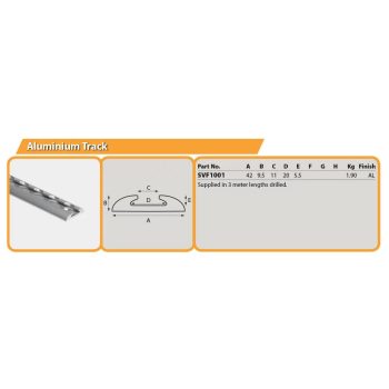 Aluminium Tracking Drilled 3 metre length - Image 2