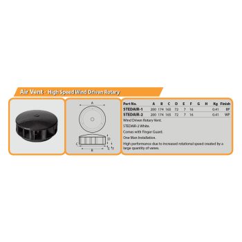 Air Vent - White  Wind Driven - Image 3