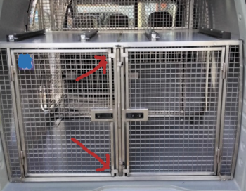 2 x Metal Weld on Cage Door Stop - Image 2