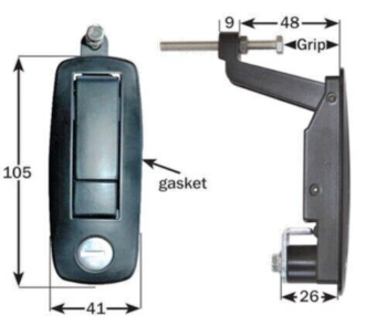 Compression Lock Latch with keys - Image 3